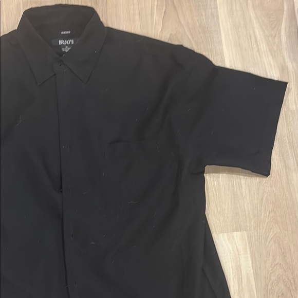 Bruno Magli Black Casual Button Down Shirt - Picture 5 of 10